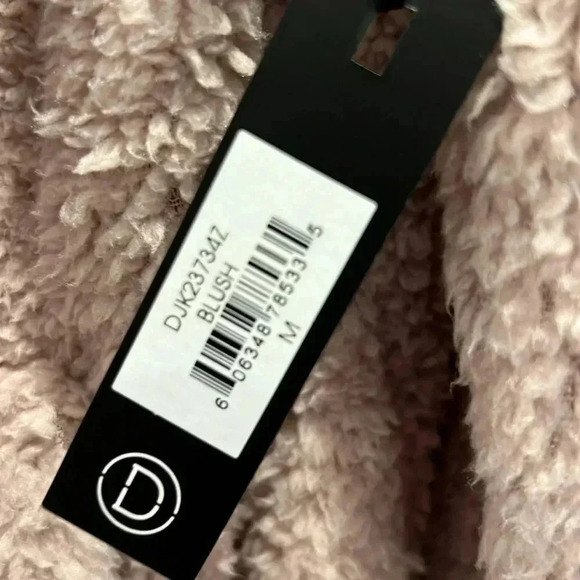 Dictionary Blush Hooded Sherpa Fleece Sweater - Picture 7 of 10